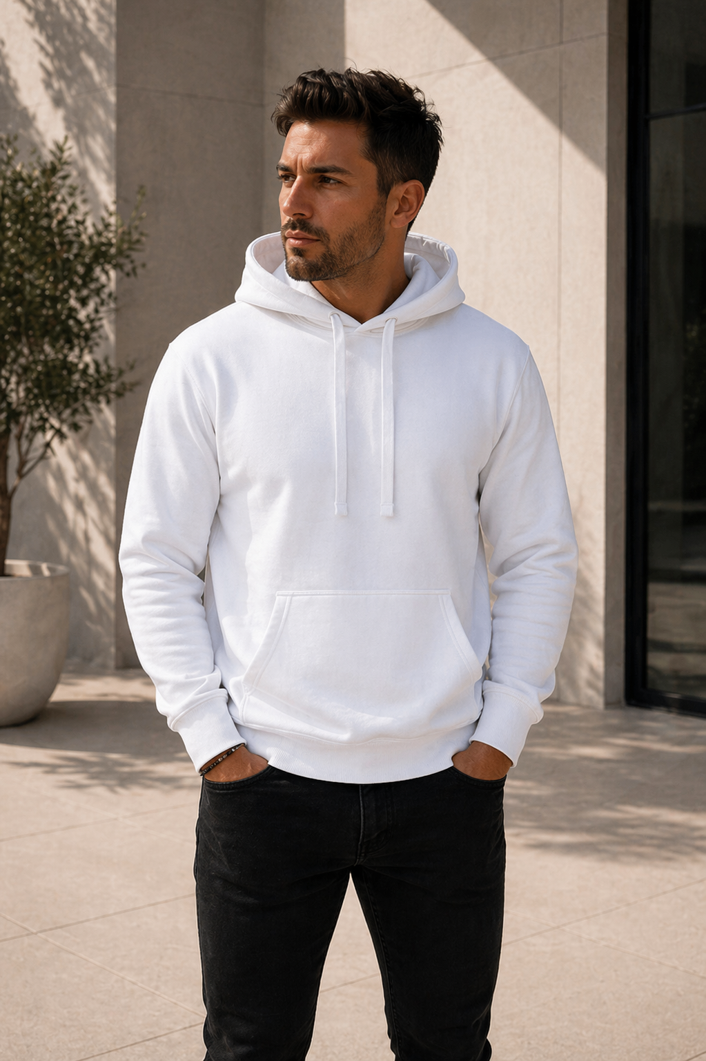 The Mycelial Halo Hoodie – Monochrome Edition